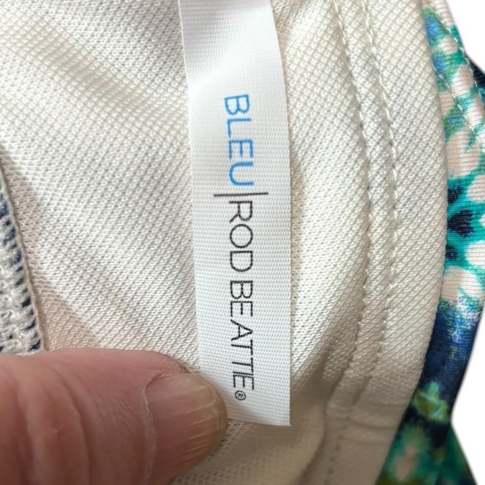 Bleu Rod Beattie Swim Women Navy Multi Geometric Tile‎ Bikini Bottom Size 10 NWT - Picture 9 of 13